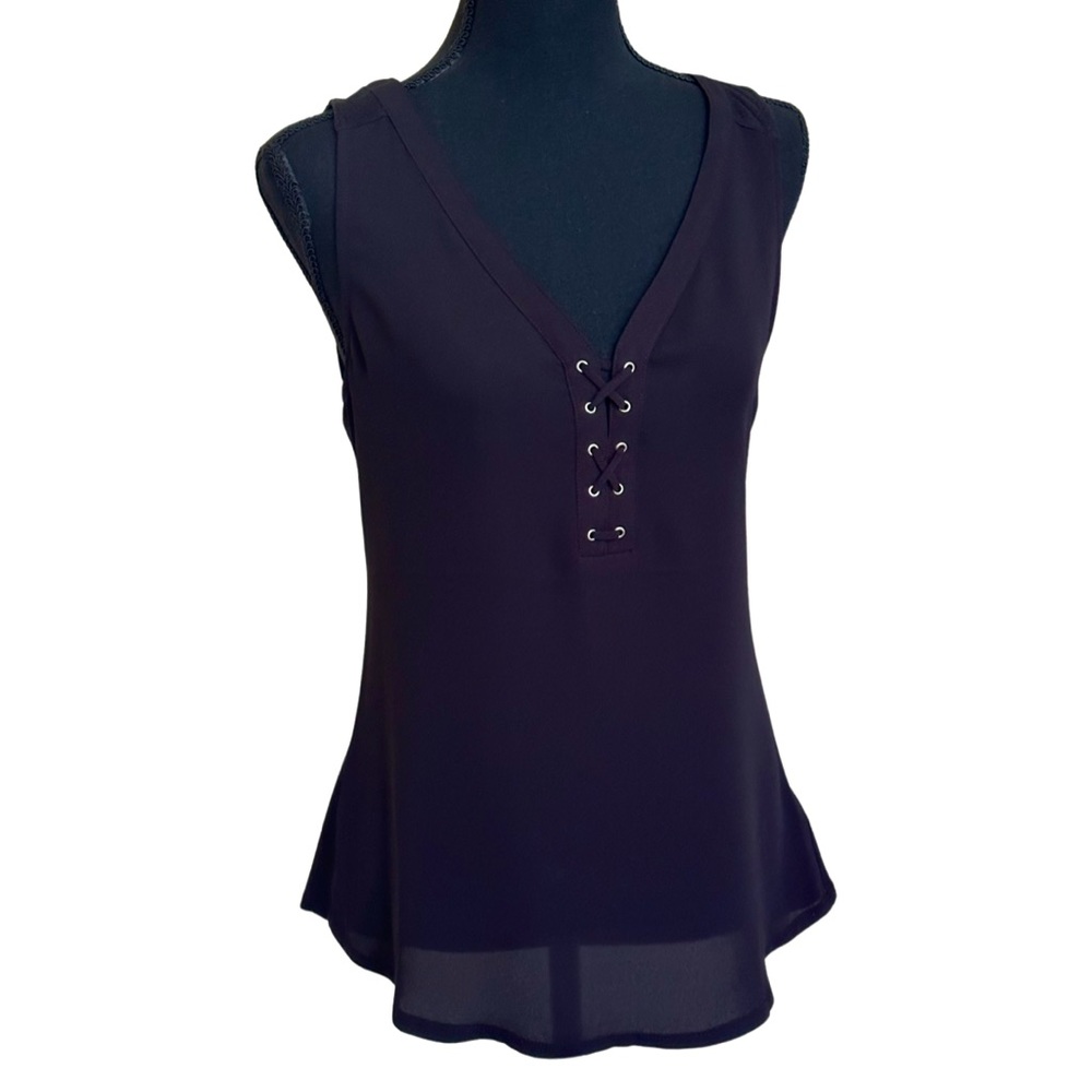 Express Black Lace-Up Tank - S/P